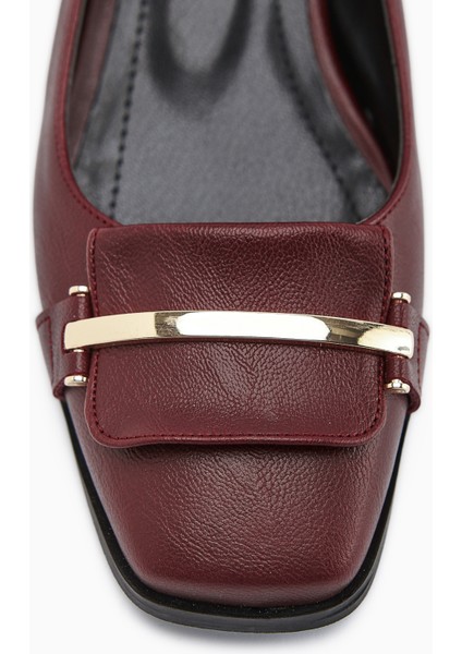 Gresa Bordo Tokalı Kısa Topuklu Kadın Ayakkabı modelleri