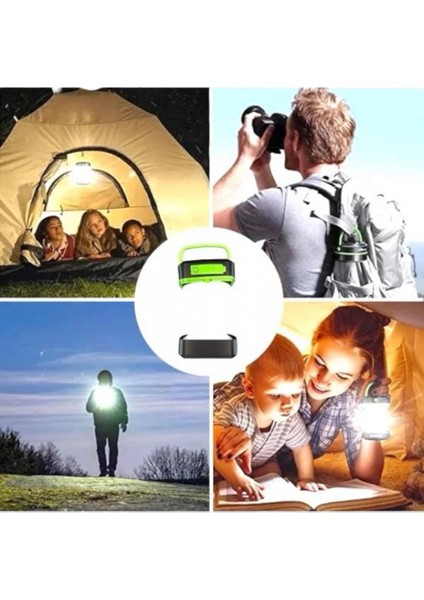 Katlanabilir Kamp Lambası Solar Fener Görünümlü 3 Kademeli Şarjlı indirimleri