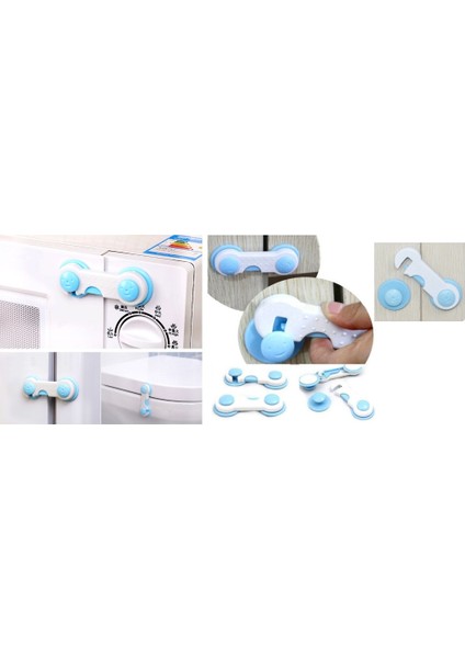 6 Adet Pvc Kapı Pencere Emniyet Kilidi Çelik + 2 Adet Geçmeli Çocuk Koruma Kilidi - 2li Set Y2Q2Q7 indirimleri