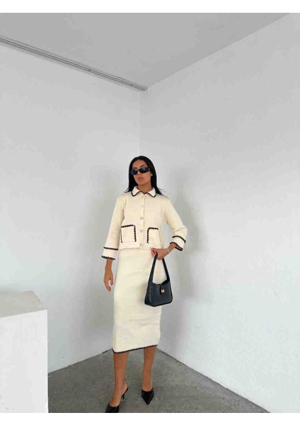 Çoban Dikişi Detaylı Etek Ceket Takım fiyatları