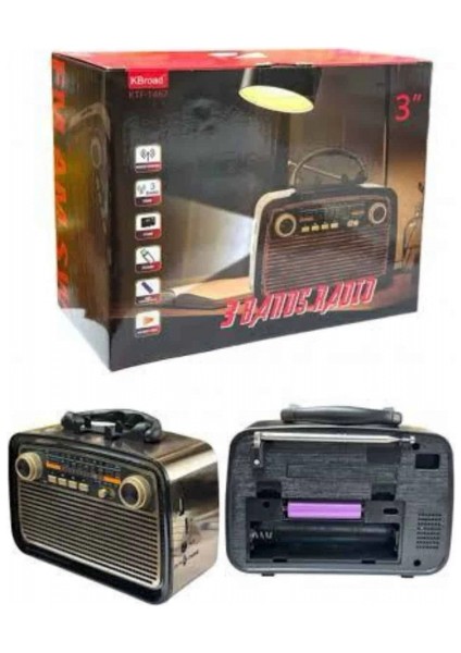 Müzik Kutusu Bluetooth Bağlantılı El Fenerli Nostaljik Tasarım Radyo fiyatları