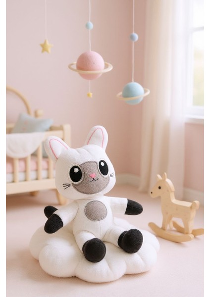 Beyaz Kedi 40 cm Peluş Oyuncak