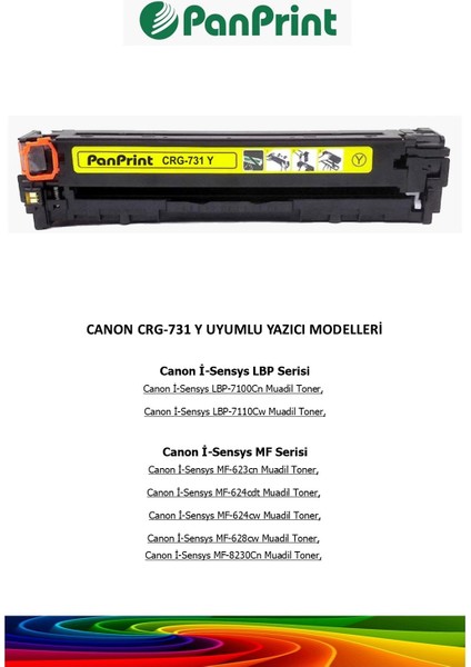 Canon I-Sensys MF-624CW Sarı Muadil Toner fiyatları