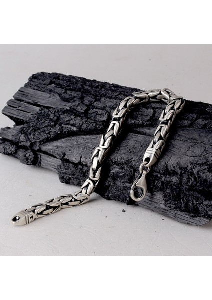 925 Ayar Gümüş 5,8mm Bileklik Kolye Kral Zincir Kombini modelleri