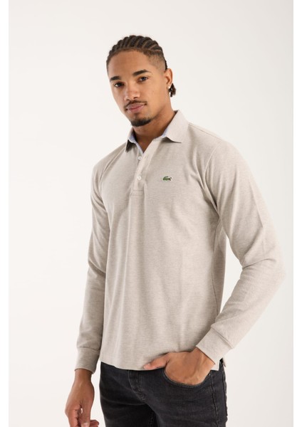 Polo Uzun Kol Açık Bej Regular Fit modelleri