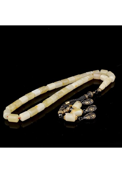 925 Ayar Gümüş Püsküllü Kesme Model Damla Kehribar Tesbih modelleri