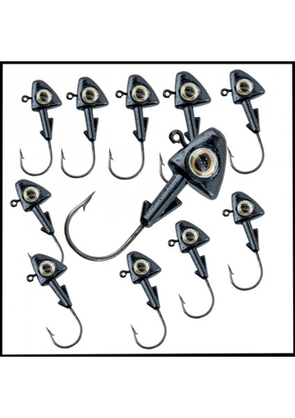 Uyguna-Yakala siyah - 6 Gr zoka - Kurşunlu Olta Iğnesi - 10 ADET-ALA.255