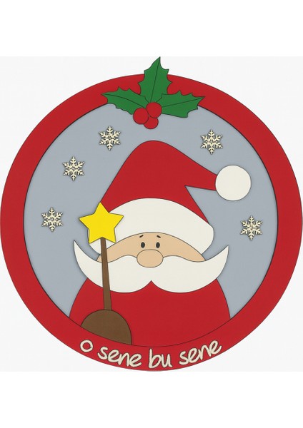 25 cm Kırmızı Noel Bana Çelenk Duvar Süsü fiyatları