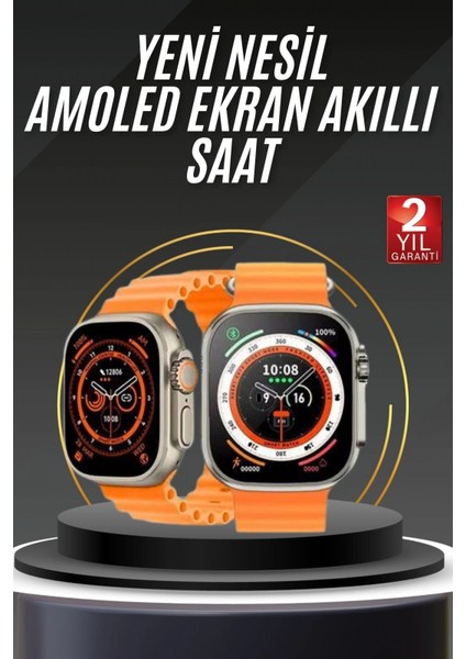 Akıllı Saat Android ve Ios Uyumlu 49 mm Nfc Özelliği Gps Takibi