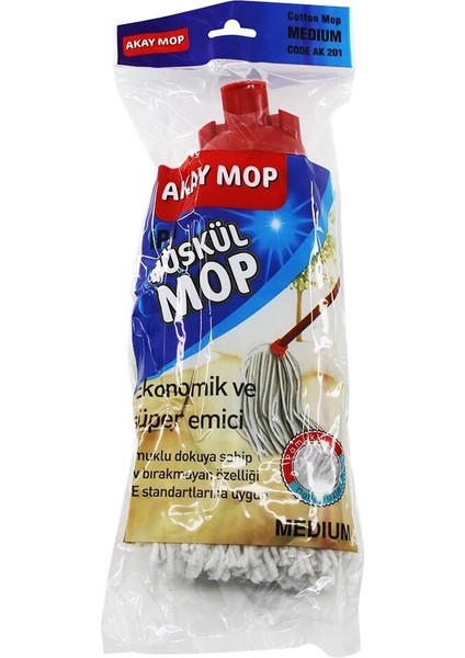 Medıum Örgülü Ipli Püskül Pamuk Mop (5047)