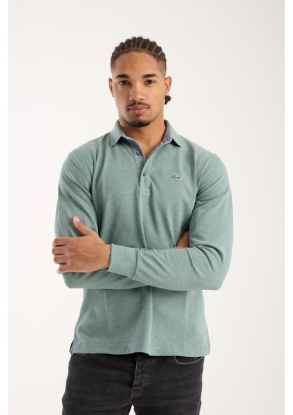 Polo Uzun Kol Çağla Yeşili Regular Fit modelleri