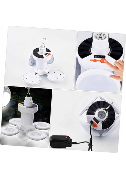 Kamp Lambası Işıldak Beyaz Işık Güneş Enerjili Solar Aydınlatma 5 Kanatlı Katlanabilir fırsatları