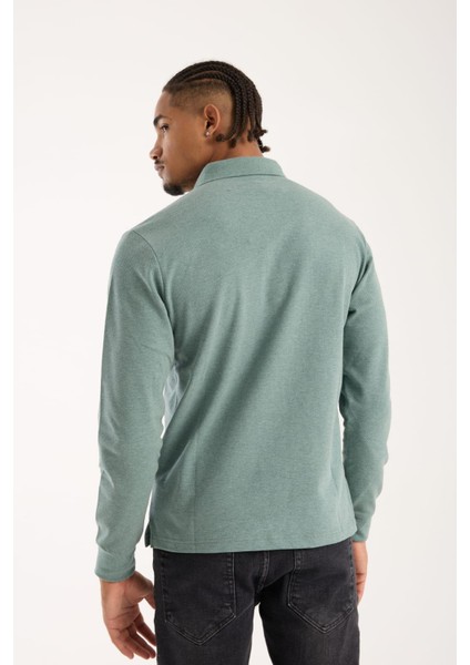 Polo Uzun Kol Çağla Yeşili Regular Fit modelleri