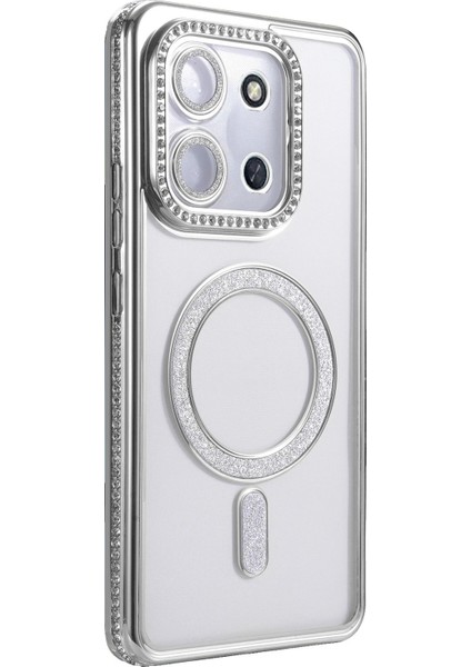 Xiaomi Redmi 15C 4g Joke Simli Magneticsafe Kılıf - GÜMÜŞ-(5796) - MCT4296-3911 modelleri