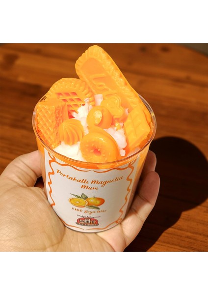Portakallı Magnolia Mum – El Yapımı Soya Wax Kokulu Dekoratif Mum (Taze Portakal Kokusu) modelleri