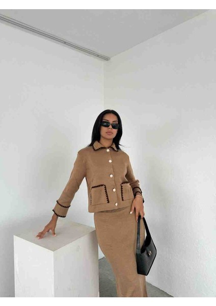 Çoban Dikişi Detaylı Etek Ceket Takım fiyatları