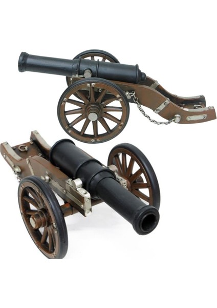 Vintage Louis Xıv Savaş Topu Nostaljik Metal Top Arabası 30CM modelleri