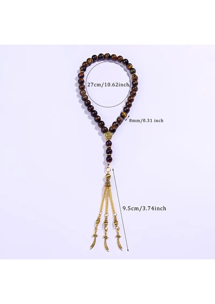 Yuvarlak Kaplan Gözü Taşı Tespih Bileklik Saf El Yapımı Tasarım Scimitar Bileklik Erkek fiyatları