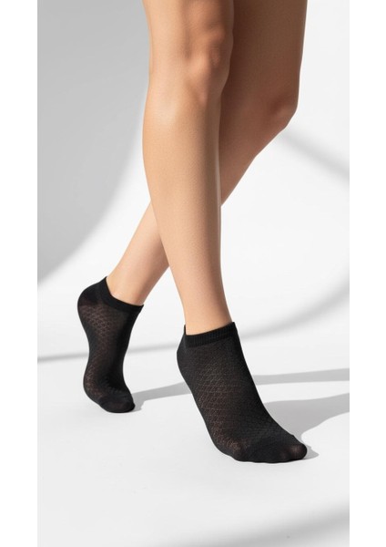 Kadın Görünmez Çorap 3’lü Set – Pamuklu, Esnek, File Dokulu (Siyah Gri Beyaz) fiyatları