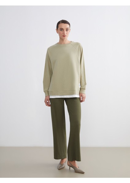 Yeni Sezon Bisiklet Yaka Oversize Kadın Sweatshirt fiyatları