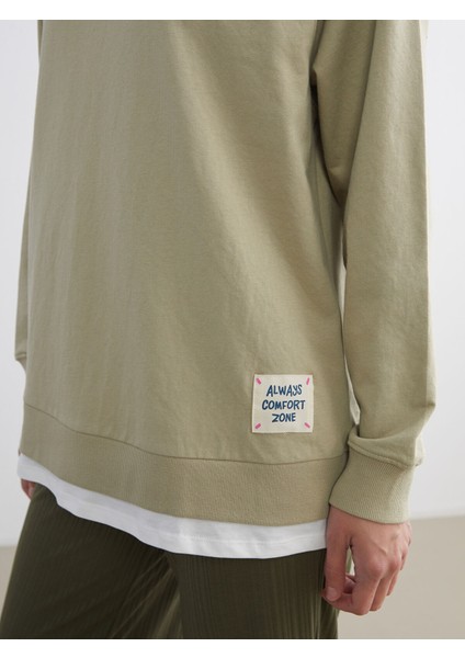 Yeni Sezon Bisiklet Yaka Oversize Kadın Sweatshirt modelleri