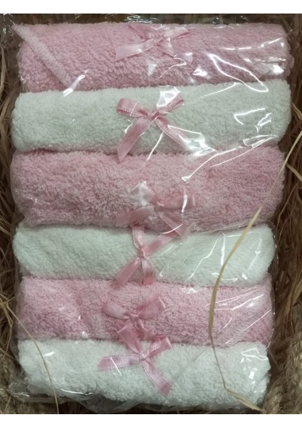 Kız Bebek 6’lı Pamuklu Ağız Mendili Seti – Pembe Beyaz Kurdeleli fırsatları