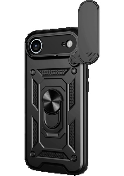 Apple iPhone 17 Air Pars Lens Yüzüklü Silikon - SIYAH-(5796) - MCT3847-1212 fiyatları