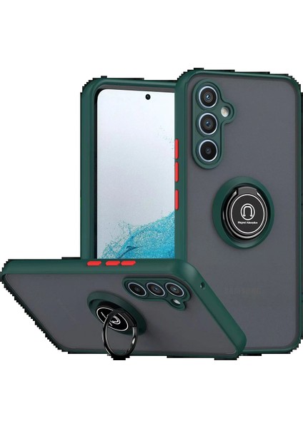 Samsung Galaxy S25 Fe Montreal Yüzüklü Silikon Kapak - YEŞIL-(5796) - MCT4373-1125