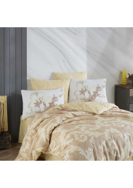 Hobby Çift Kişilik Ranforce Nevresim Takımı Avangarde Krem modelleri