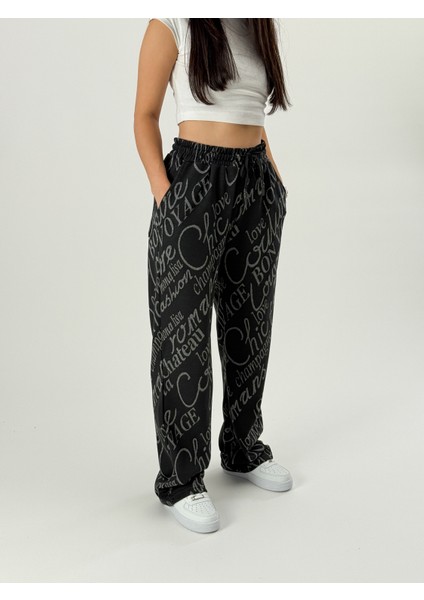 Tasarım Dergi Baskı Kadın Baggy Pantolon COC1051 fiyatları