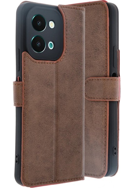 Vivo Y28 Kılıf Trend S Plus Kapaklı Kılıf - TABA-(5796) - MCT2567-7958