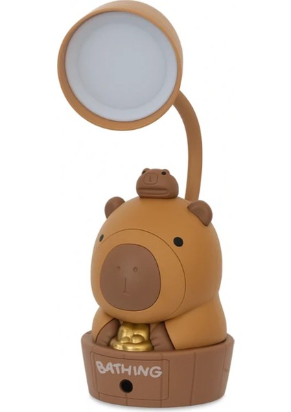 Sevimli Ayı Figürlü LED Masa Lambası – USB Şarjlı Esnek Boyunlu Gece Lambası – Çocuk Odası ve Çalışma Masası Işığı