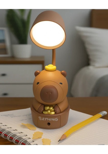 Sevimli Ayı Figürlü LED Masa Lambası – USB Şarjlı Esnek Boyunlu Gece Lambası – Çocuk Odası ve Çalışma Masası Işığı fiyatları