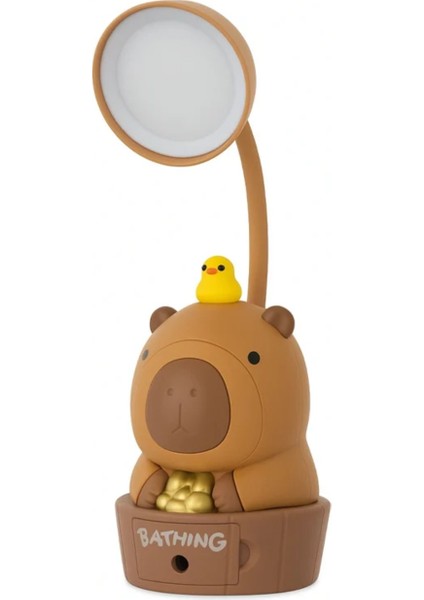 Sevimli Ayı Figürlü LED Masa Lambası – USB Şarjlı Esnek Boyunlu Gece Lambası – Çocuk Odası ve Çalışma Masası Işığı indirimleri