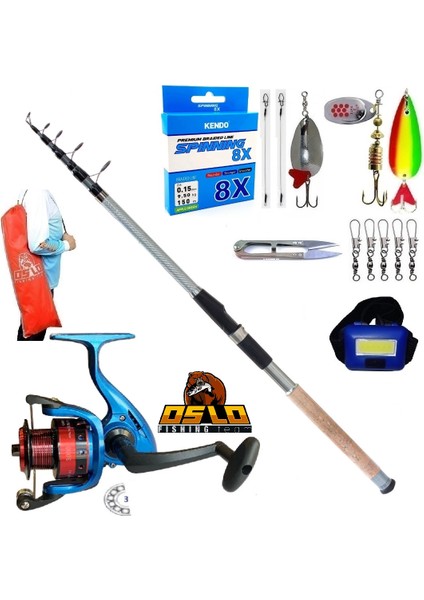 3000 270CM 60-120GR Remixon Carbo-X Turna Tele Spin Olta Takımı Seti