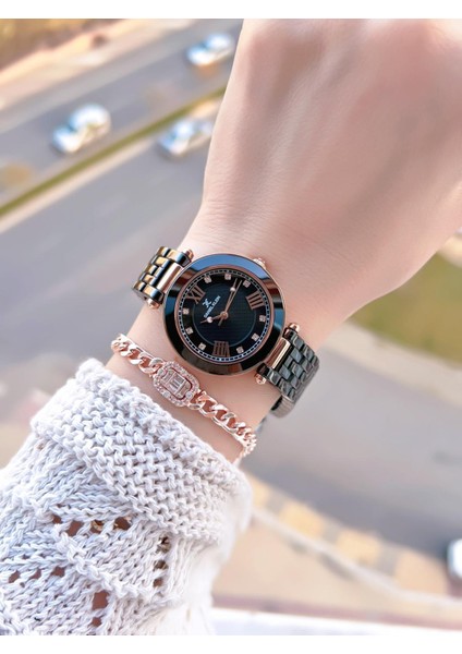 Seramik Kordon Özel Tasarım 2 Yıl Garantili 3 Atm Kadın Kol Saati+Bileklik SR.14282.6 fiyatları