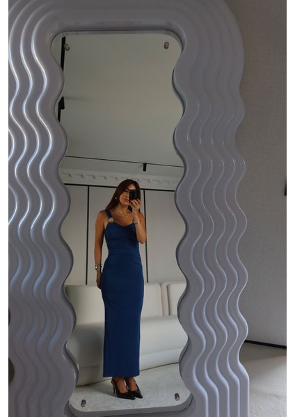 Gold Aksesuarlı Drapeli Elbise fiyatları