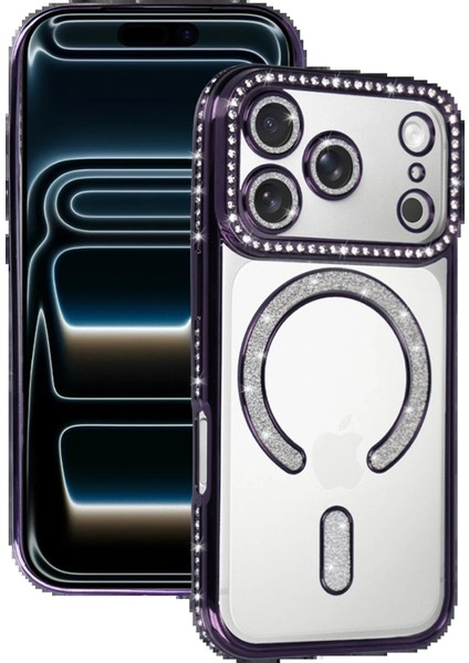 Apple iPhone 17 Pro Max Joke Simli Magneticsafe Kılıf - Derin MOR-(5796) - MCT4794-8594