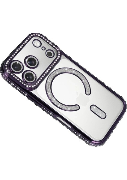 Apple iPhone 17 Pro Max Joke Simli Magneticsafe Kılıf - Derin MOR-(5796) - MCT4794-8594 modelleri