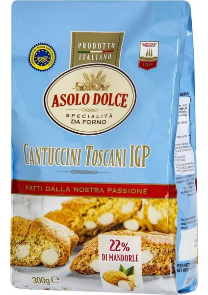 Cantuccini Toscani Igp Bademli Italyan Kurabiyesi 300G