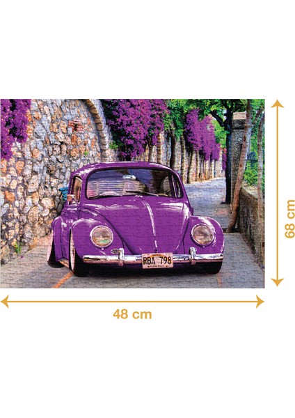 Mor Araba - 1000 Parçalı Puzzle - 48 x 68 cm fiyatları