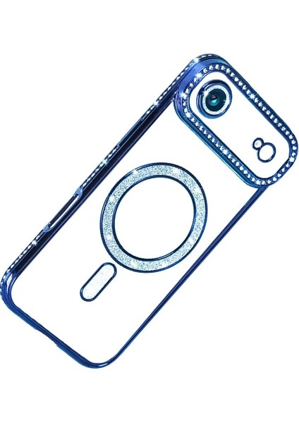 Apple iPhone 17 Air Joke Simli Magneticsafe Kılıf - MAVI-(5796) - MCT8130-2386 fırsatları