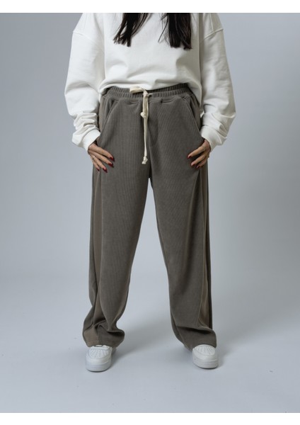 Oversize Gri Kadın Baggy Eşofman COC2532