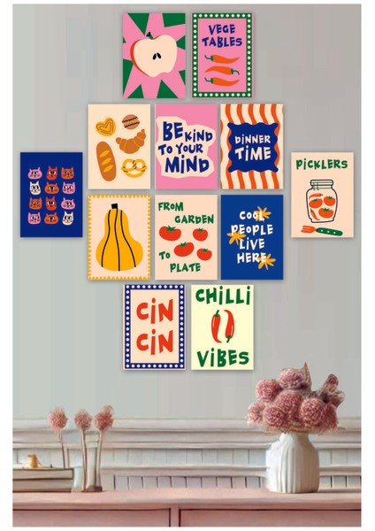 12 Li Abstract, Minimalist, Modern Tablo Seti 7