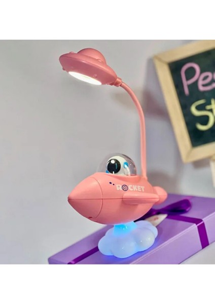 Rocket Gece Lambası ve Masa Lambası – USB Şarjlı LED Işıklı Roket Tasarımlı Çocuk Odası Lambası fiyatları