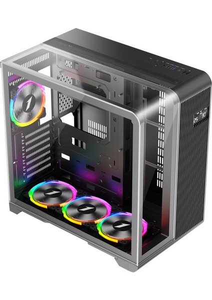 Rt7 Beyaz Digital 850W 80+ Gold Full Modüler 4X12CM Argb Temperli Cam USB 3.0 Atx Kasa