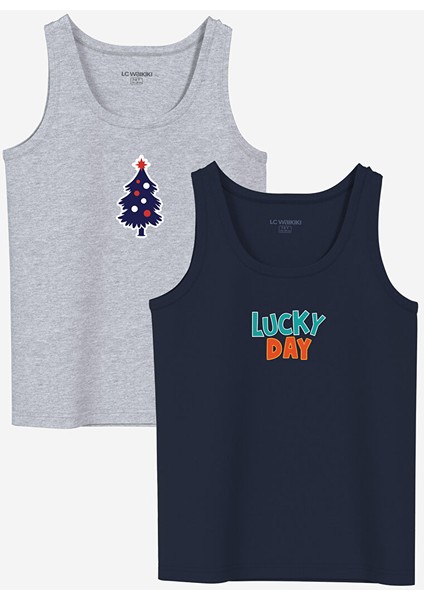 Yeni Sezon Bisiklet Yaka Erkek Çocuk Atlet 2'li