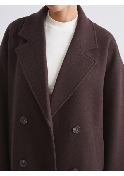 Yeni Sezon Kruvaze Yaka Kadın Kaşe Kaban modelleri