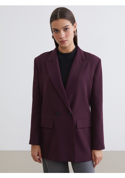 Yeni Sezon Düğme Detaylı Kadın Blazer Ceket