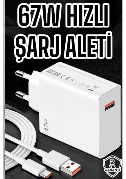 67W Şarj Aleti Turbo Hızlı Type-C Şarj